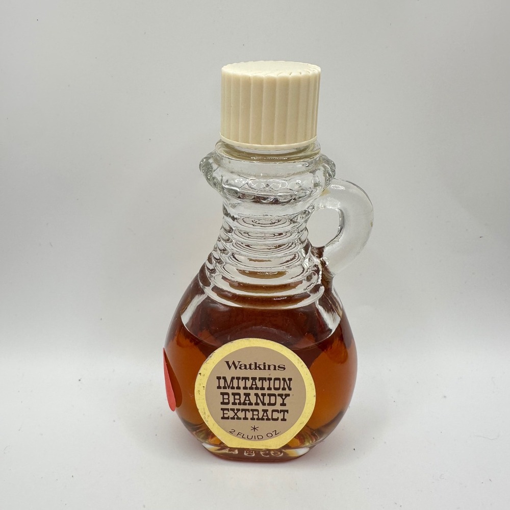 Vintage Watkins Imitation Brandy Extract Glass Cruet Bottle 2 fl oz Winona MN